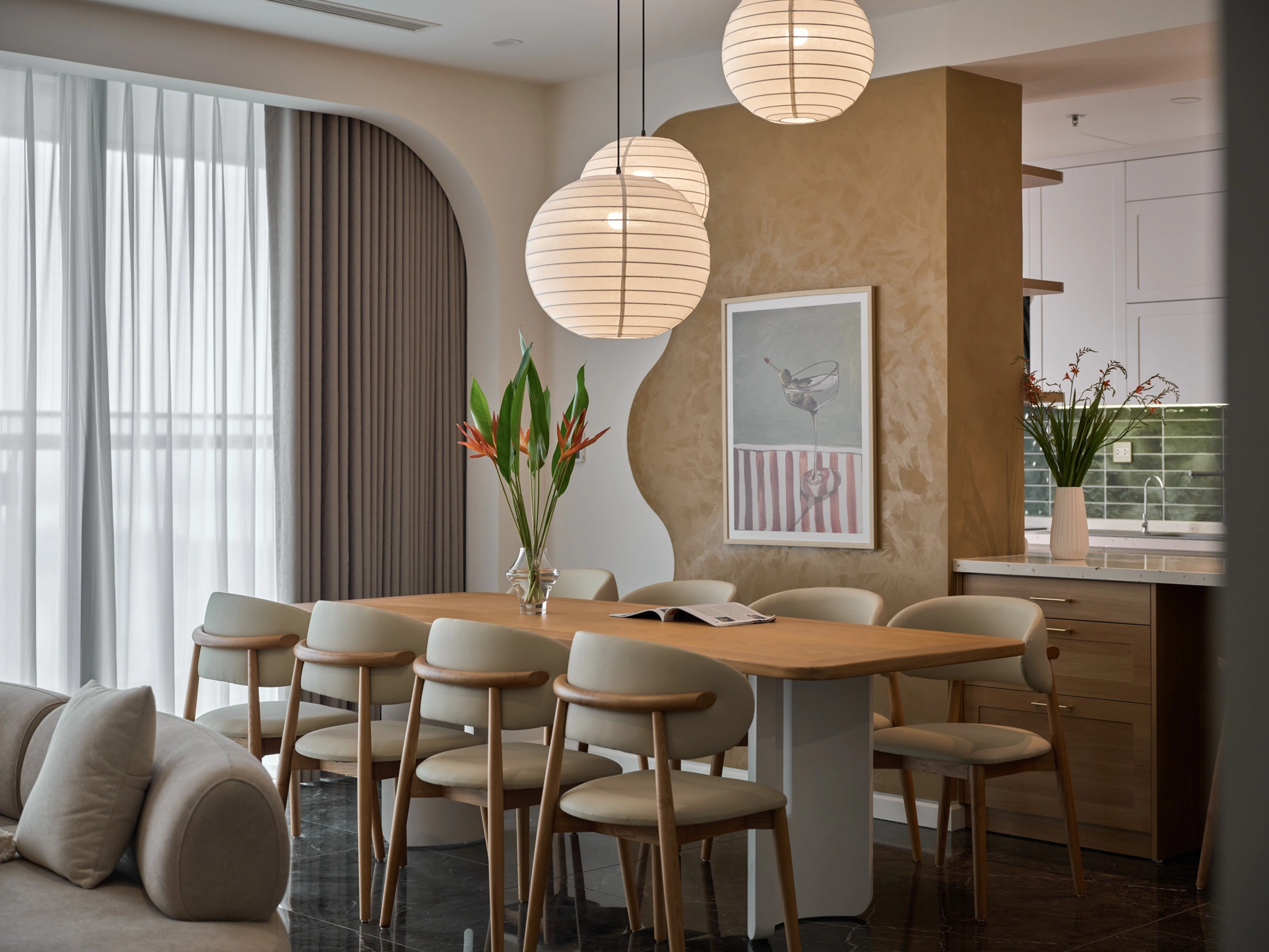 Căn hộ 200 m2 'thay áo' bằng những đường cong (ảnh 10)