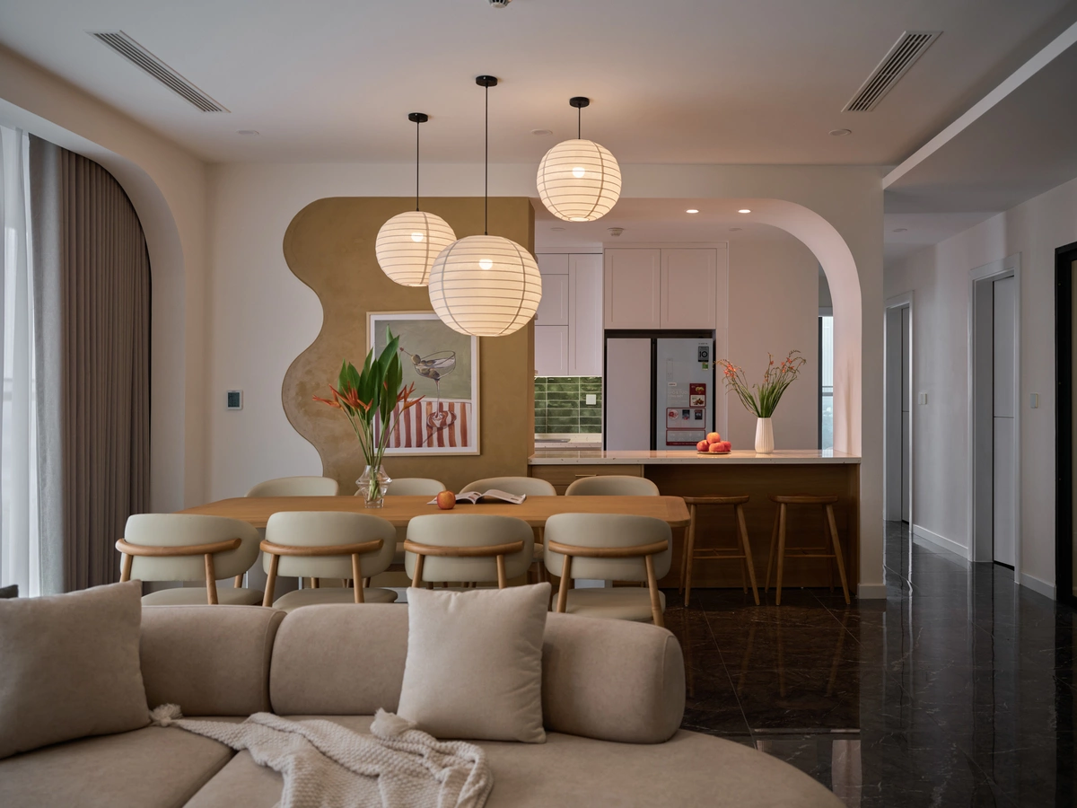 Căn hộ 200 m2 'thay áo' bằng những đường cong (ảnh 6)