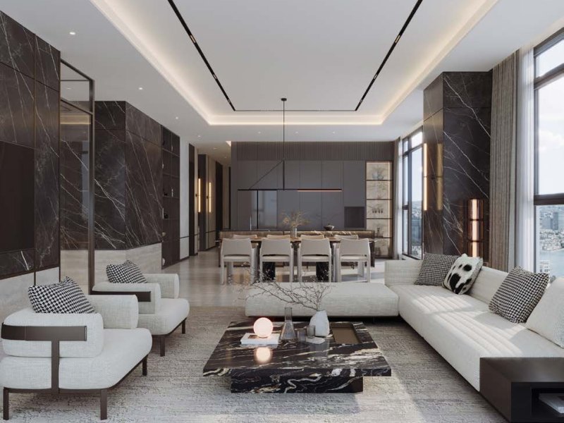 Concept nội thất Sắc trầm thượng lưu – căn hộ Penthouse · PENT CC – Starlake The Prime K8CT1, Tây Hồ Tây