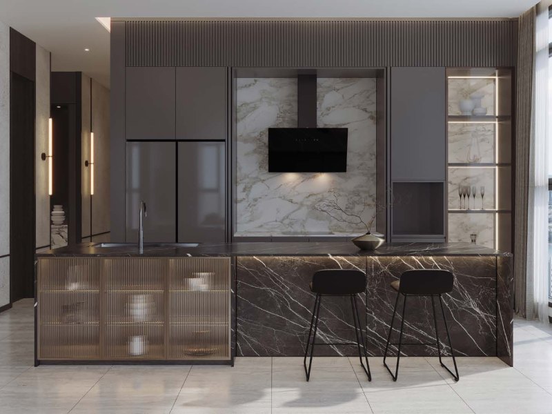 Bếp – căn hộ Penthouse · PENT CC – Starlake The Prime K8CT1, Tây Hồ Tây