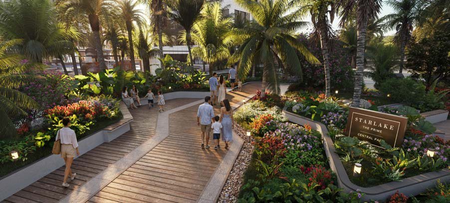 Phối cảnh – Dải vườn ngát hương (Fragrant Garden) – Starlake The Prime K8CT1, Tây Hồ Tây