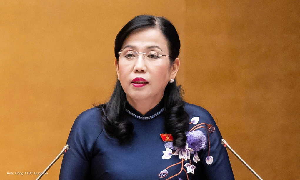 Chủ nhiệm Ủy ban Khoa học, Công nghệ và Môi trường Nguyễn Thanh Hải trình bày báo cáo thẩm tra. Ảnh: Cổng Thông tin điện tử Quốc hội